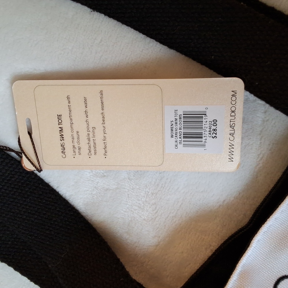 Calia by Carrie Underwood Canvas Swim Tote NWT! - Picture 3 of 11